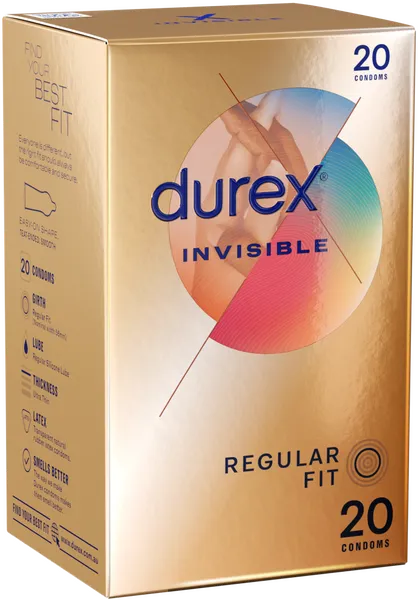 Anal | Durex Invisible - Regular Fit 20's