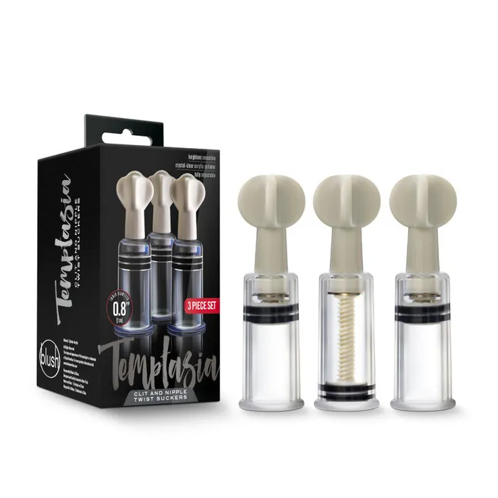 Blush Novelties Anal | Temptasia Clit & Nipple Twist Suckers - Clear Suckers - Set of 3 Blush Novelties Anal | Temptasia Clit & Nipple Twist Suckers - Clear Suckers - Set of 3