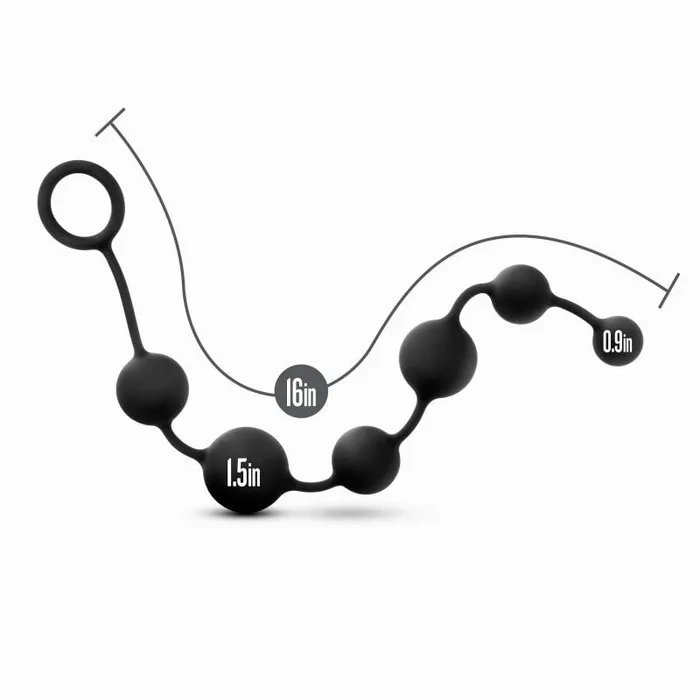 Blush Novelties Male Sex Toys | Anal Adventures Platinum Silicone Large Anal Beads - Black 40 cm Large Anal Beads Blush Novelties Male Sex Toys | Anal Adventures Platinum Silicone Large Anal Beads - Black 40 cm Large Anal Beads