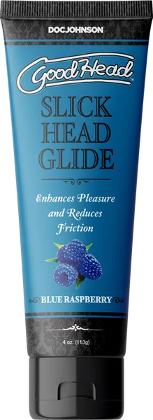 Doc Johnson Vibrators | Slick Head Glide - Blue Raspberry - 4 Oz.