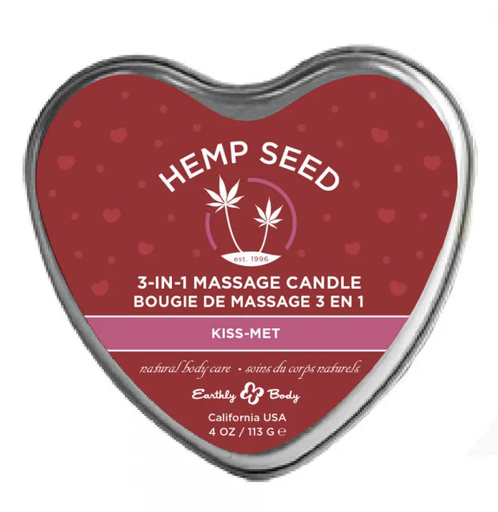 Earthly Body Female Sex Toys Heart Candle 3in1 KissMet 47 Oz