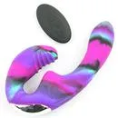 Female Sex Toys | AAPD COLOURFUL CAMO TANDEM REMOTE CONTROL STRAPLESS STRAPON