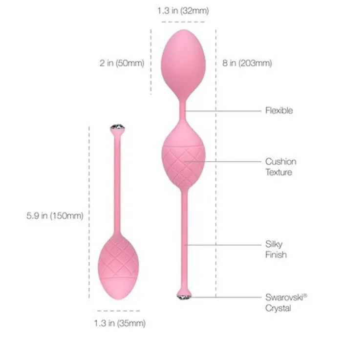 Female Sex Toys | Bms Pillow Talk Frisky Weighted Kegel Balls Pleasure Ben Wa Exerciser Female Sex Toy