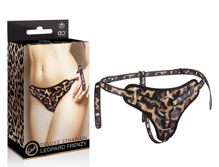 Female Sex Toys LEOPARD FRENZY DELUXE STRAP ON HARNESS Excellent Power