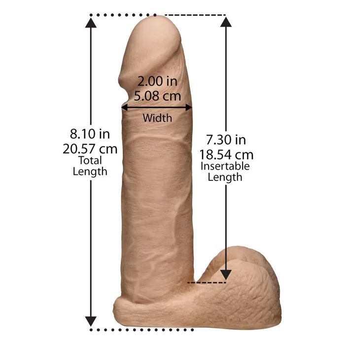 Female Sex Toys | VacULock Ultraskyn 8 Inch Realistic Cock With Ultra Harness - Doc Johnson