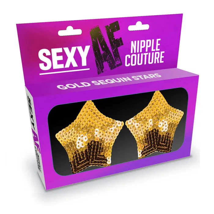 Little Genie Sexy AF Nipple Couture Gold Stars Vibrators
