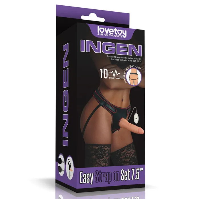 Lovetoy Female Sex Toys Ingen Vibrating Easy StrapOn Set