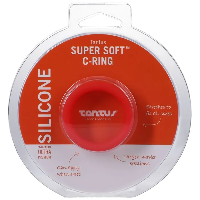 Male Sex Toys | Tantus Soft C-Ring Crimson