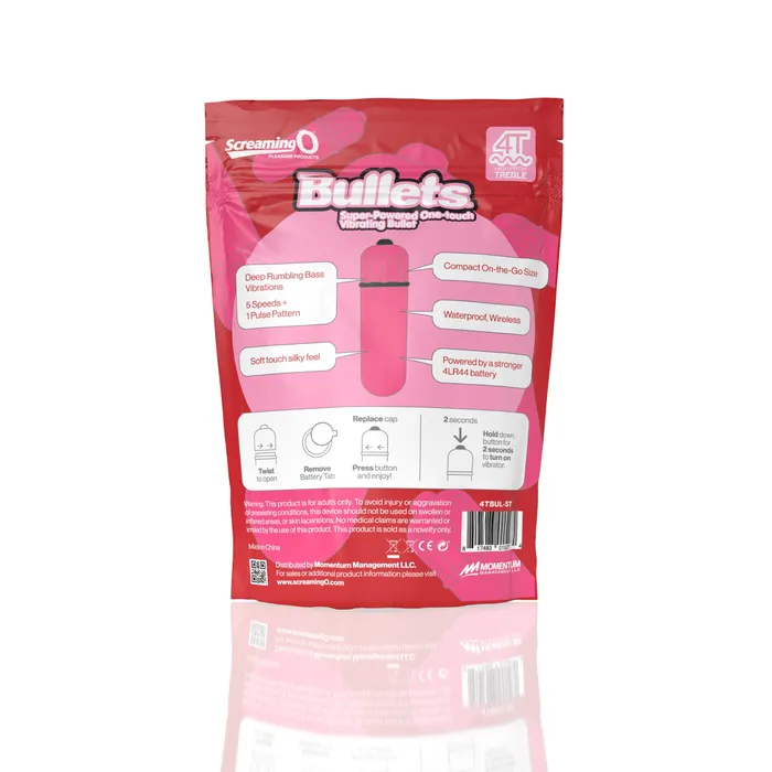 Screaming O SCREAMING O 4T BULLET HIGH PITCH - STRAWBERRY | Female Sex Toys