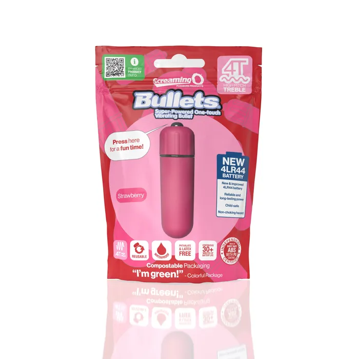 Screaming O SCREAMING O 4T BULLET HIGH PITCH - STRAWBERRY | Female Sex Toys