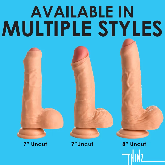 Thinz Dildos | 8 Inch uncut Dildo with Balls