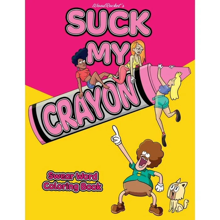 Wood Rocket Vibrators Suck My Crayon Colouring Book