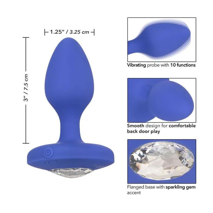 Anal | Cheeky Gems Medium Rechargeable Vibrating Butt Plug - California Exotic