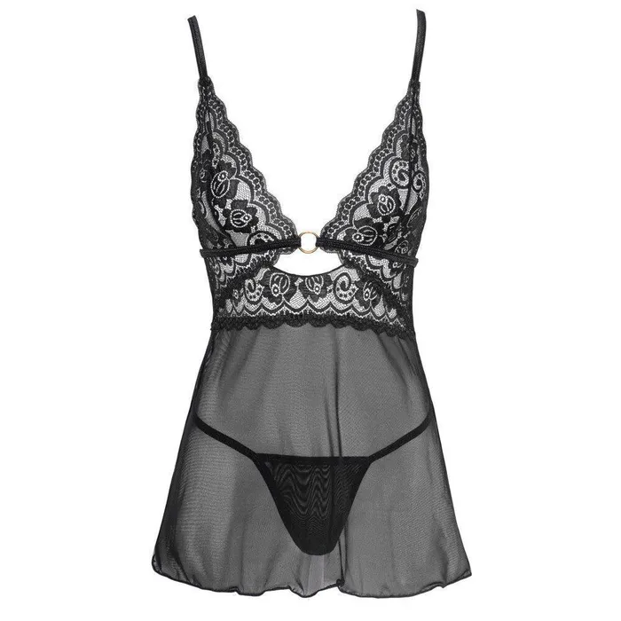 Cottelli Backless Babydoll With Thong | Cottelli Collection Male Sex Toys