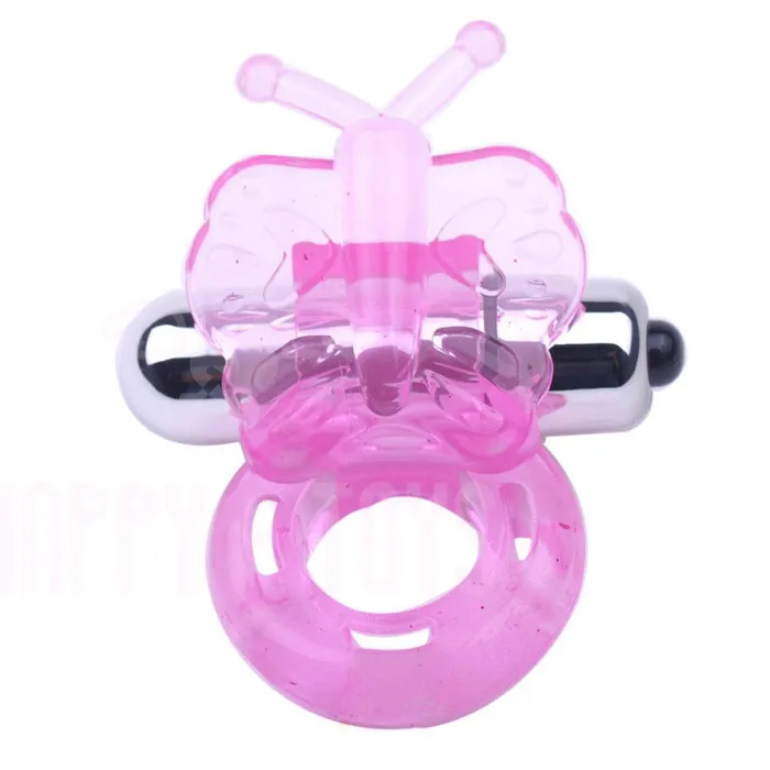 Happy-Toys Male Sex Toys | Vibrating Cock Ring Penis Butterfly Couples Sex Toy Hard Erection Men Waterproof