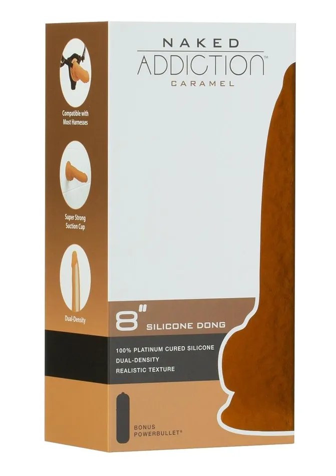 Naked Addiction Dildos | Naked Addiction Silicone Dual Density Dildo with Bonus Powerbullet