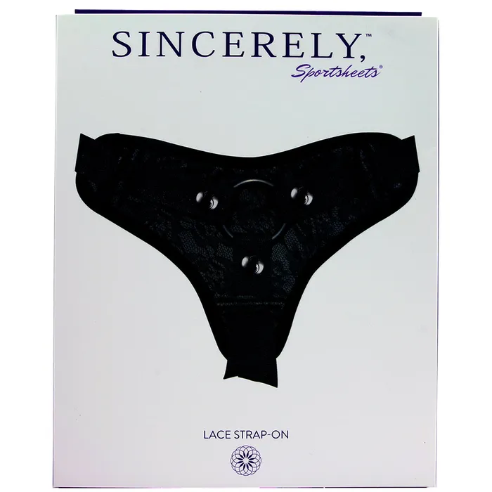 Sincerely Black Lace Strap-On Harness | Sportsheets Female Sex Toys