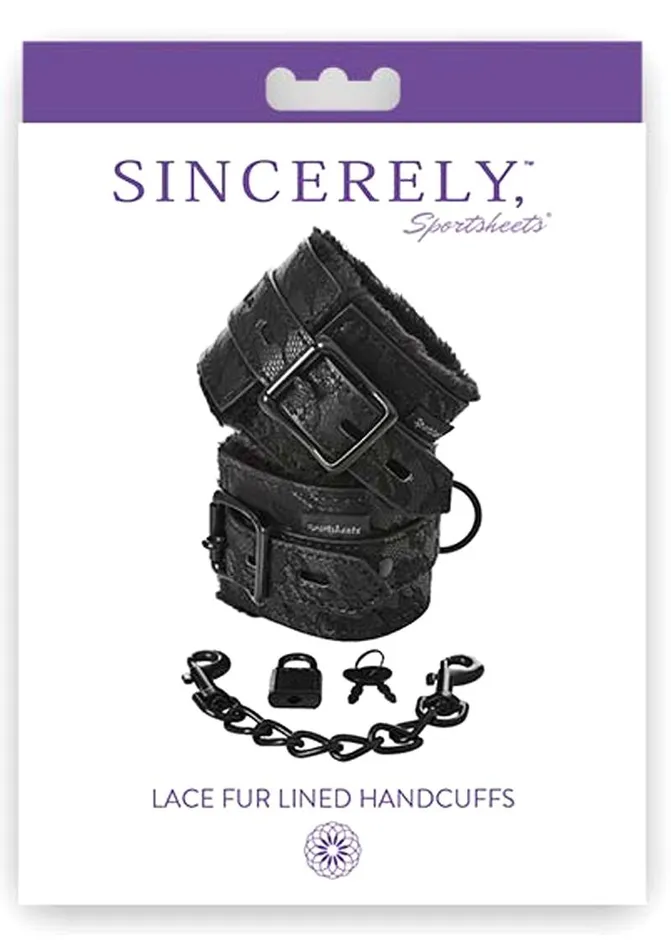 Sincerely Lace Fur Lined Handcuffs | Sincerely Couples