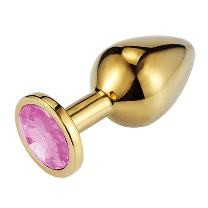 Jeweled Golden Butt Plug_Black Stone | Aimitoy Anal