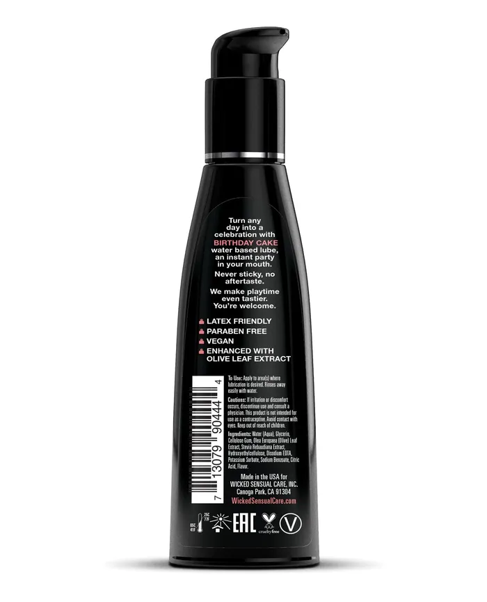 Lubricants | Wicked Sensual Care Wicked Sensual Care Water Based Lubricant - 4 oz Birthday Cake