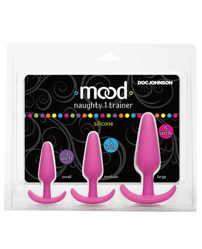 Mood Anal Mood Naughty 1 Anal Trainer Set Pink Set of 3